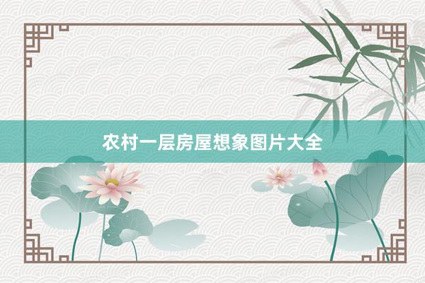 农村一层房屋想象图片大全